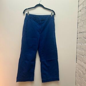 J. Crew Wide Leg Chino, royal blue, size 2